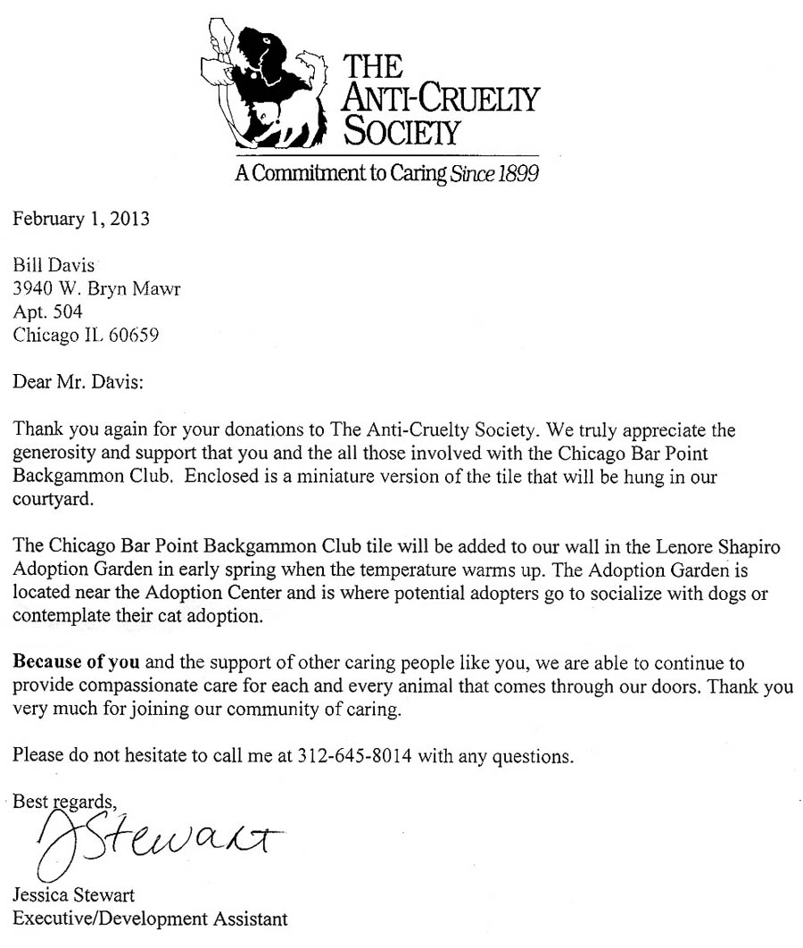 ACS letter