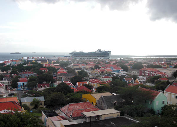 Cruise ship in Curacao