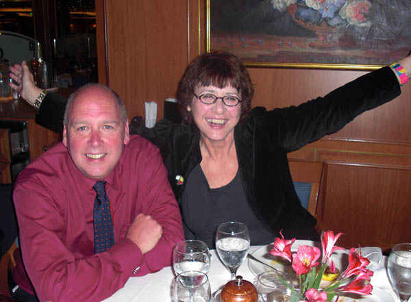 Carl and Cinda at dinner